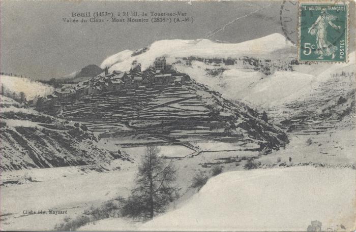 Beuil (1453 m) à 24 km de Touët-sur-Var - Vallée du Cians - Mont Mounier (2818m)